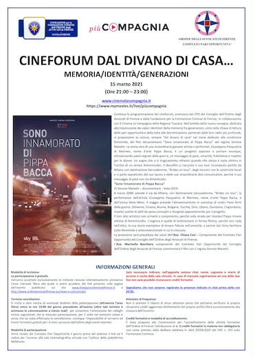 CINEFORUM DAL DIVANO DI CASA… MEMORIA/ IDENTITÀ/ GENERAZIONI